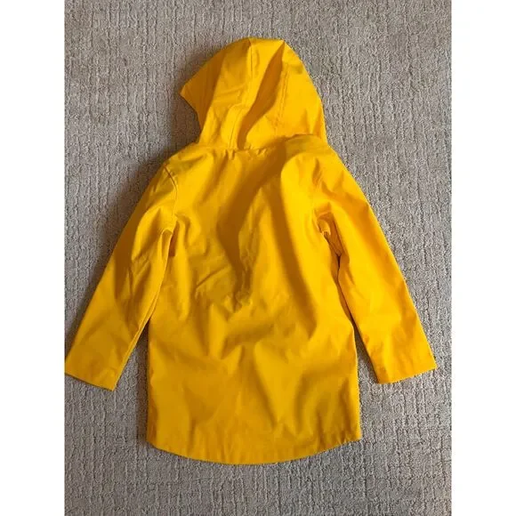 NWOT Cat & Jack Bright Yellow Kids Raincoat - Dinosaur Lining - 5T - Picture 2 of 3
